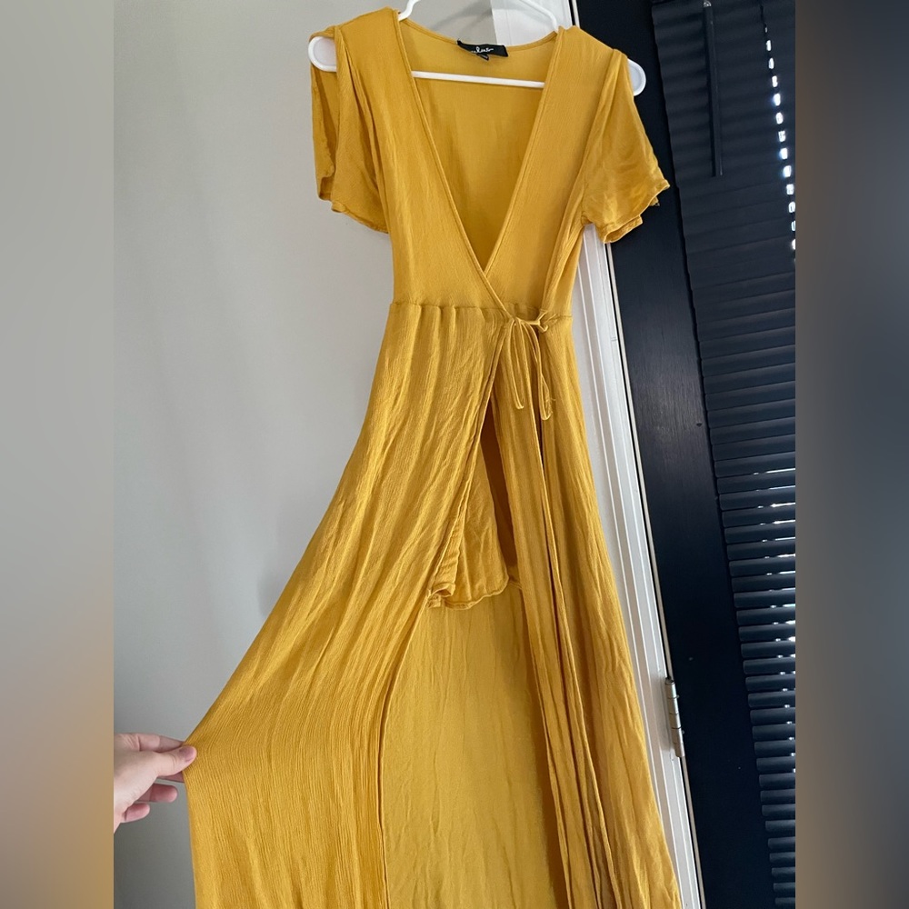 Yellow maxi dress